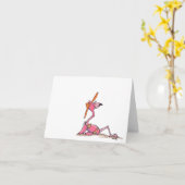 De Vakantie die van de Flamingo van het strand Kaart (Gele Bloem)