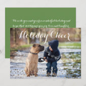 De vakantie juicht toe feestdagenkaart (Voorkant / Achterkant)