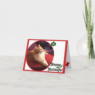 De Vakantie van de Kat van het Kat van de parel! Feestdagen Kaart