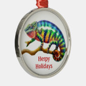 De vakantiecommandant Chameleon Ormena Metalen Ornament (Rechts)