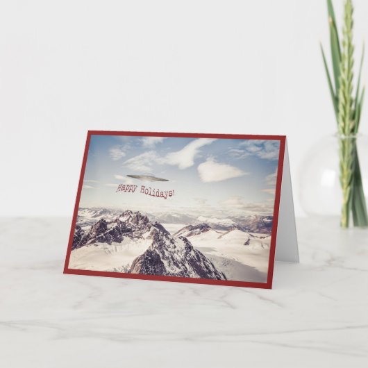 De vakantiekaart van het UFO Feestdagen Kaart (Voorkant)