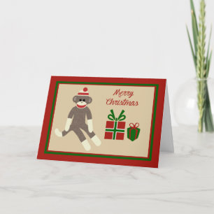 De vakantiekaart van Kerstmis van de Aap van de Feestdagen Kaart