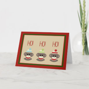 De vakantiekaart van Kerstmis van de Apen van de Feestdagen Kaart