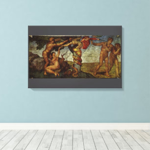 De val en verdrijving van Michelangelo, Tuin van E Canvas Afdruk