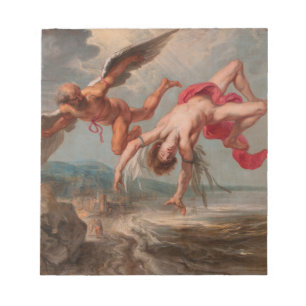 De val van Icarus (door Jacob Peter Gowy) Notitieblok