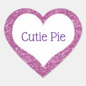 De Valentijn van de Kotie van de  van de Aangepast Hart Sticker (Voorkant)