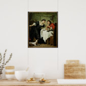 De valk, van de Fables of Fontaine Poster (Keuken)