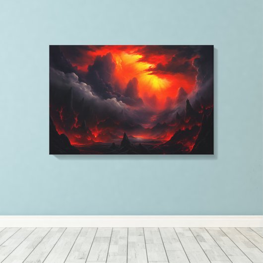 De Vallei van de Dood - Fantasy Art Canvas Afdruk (Insitu (Houten vloer))
