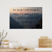 De vallei van de schaduw van de dood poster (Keuken)