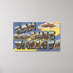 De Vallei van het San Luis, Colorado - Grote Brief Canvas Afdruk