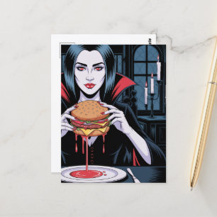 De Vampier Met een Cheeseburger Briefkaart