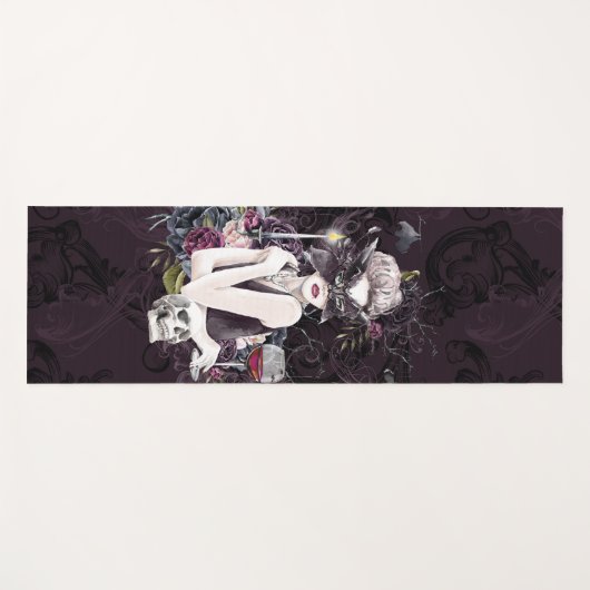 De vampier | Moody Gothic Vampy Glam Bleke Skin Yogamat (Voorkant (horizontaal))