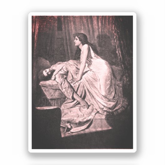 De Vampier (Philip Burne-Jones, 1897) Sticker (Voorkant)