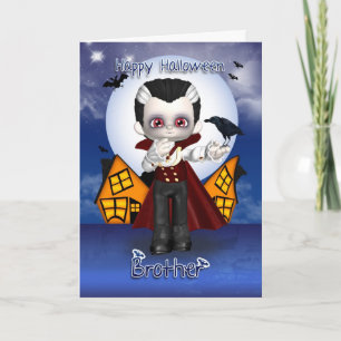de vampierHalloween van de broerpret wenskaart Kaart