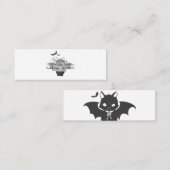 De vampierkat heeft een canine - Kies achterkleur Mini Visitekaartje (Voorkant / Achterkant)
