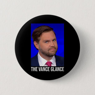 De Vance Blik - Grappige Jd Vance Ronde Button 5,7 Cm