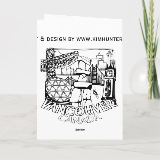 De Vancouver carte d'art de point de repère de (Dos)