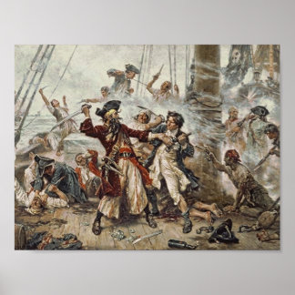 De vangst van Blackbeard The Pirate Poster