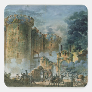 De vangst van de Bastille, 14 juli 1789 Vierkante Sticker