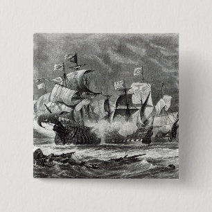 De Vanguard onder Sir William Winter Vierkante Button 5,1 Cm