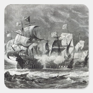 De Vanguard onder Sir William Winter Vierkante Sticker