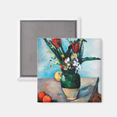 De Vase van Tulpen, Paul Cezanne Magneet (Voorkant / Achterkant)