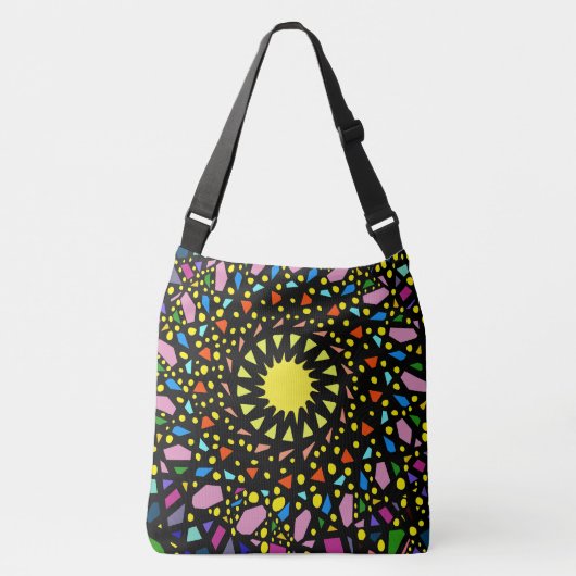 De veelkleurige Confetti Sun Canvas tas van Joya E (Voorkant)