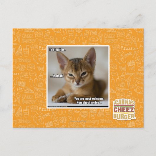 De veer is dood. briefkaart (Voorkant)