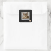 De veer is dood. vierkante sticker (Tas)