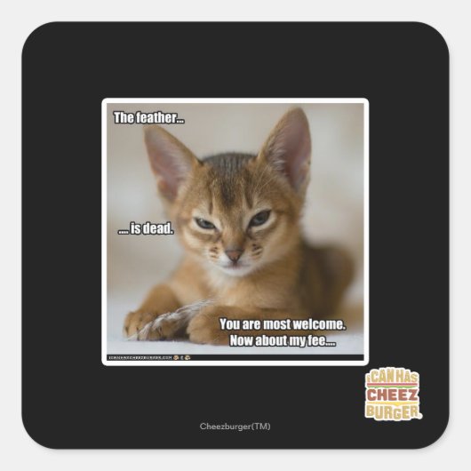 De veer is dood. vierkante sticker (Voorkant)