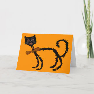 De veerkrachtige Zwarte Decoratie van Halloween Kaart