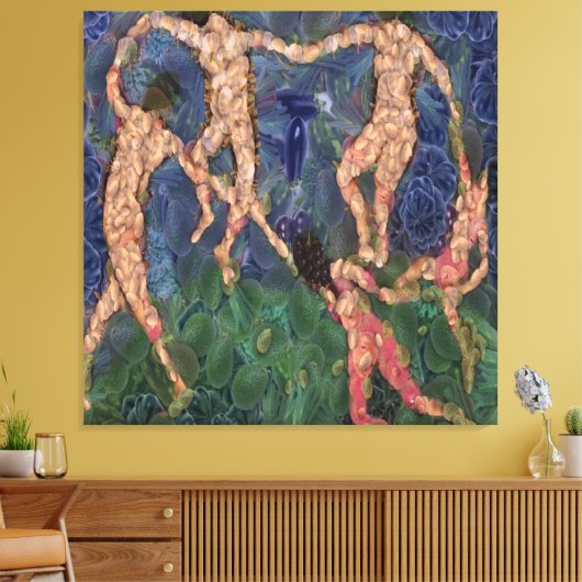 De vegetarische Dans Fine Art Spoof Canvas Afdruk (Insitu (Woonkamer))