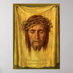 De Veil van Veronica Jezus Christus gezicht, Heili Poster