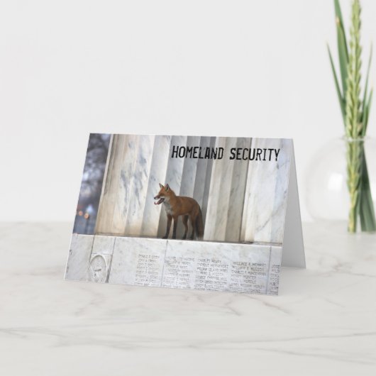 De Veiligheid van het geboorteland Kaart (Voorkant)