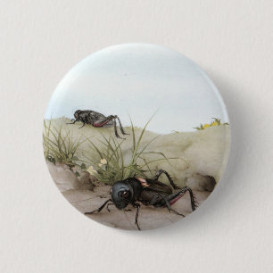 DE VELDCRICKET RONDE BUTTON 5,7 CM