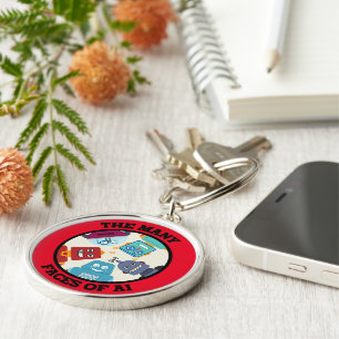 De vele gezichten van AI (Artificial Intelligence) Sleutelhanger