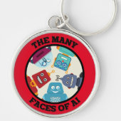 De vele gezichten van AI (Artificial Intelligence) Sleutelhanger (Voorkant)