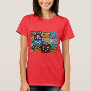 De vele gezichten van graffiti t-shirt