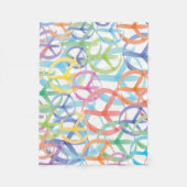 De vele kleuren van de vrede tekenen fleece deken (Voorkant)