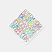 De vele kleuren van de vrede tekenen servetten (Hoek)