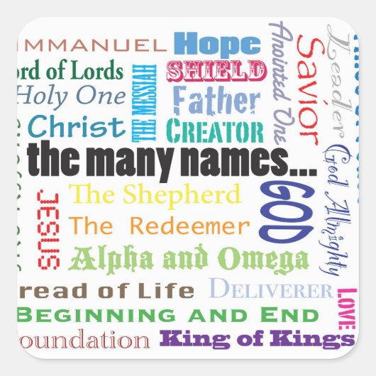 De vele namen... Stickers (Voorkant)