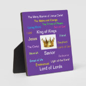 De vele namen van Jezus Fotoplaat (Voorkant)