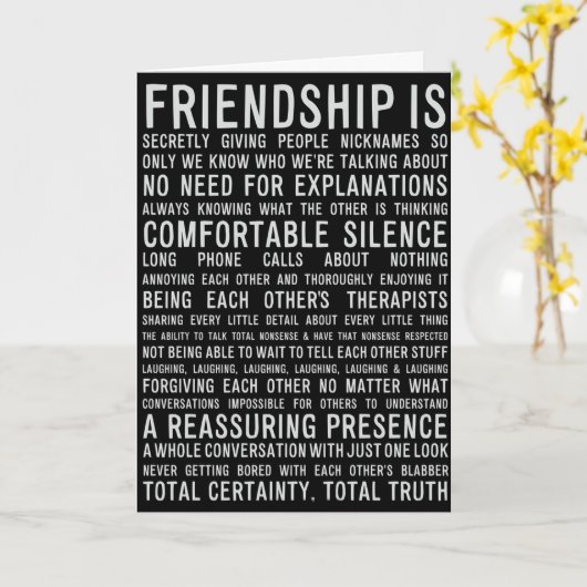 DE VELE REDENEN **DAT WE BLIJVEN VRIENDEN** VERJAA KAART (Gele Bloem)