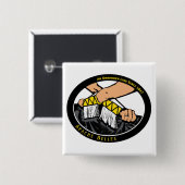 De velg vierkante button 5,1 cm (Voorkant /achterkant)