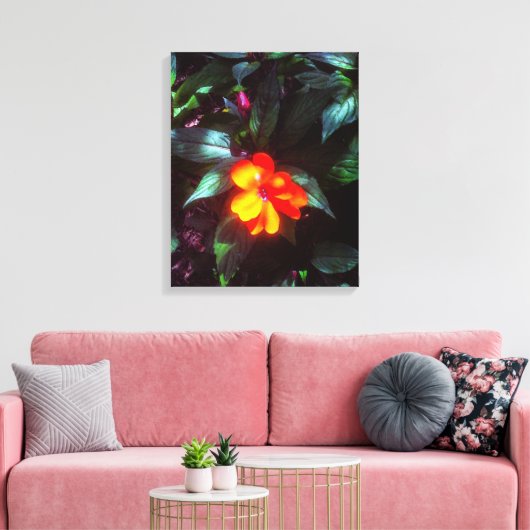 De ventilatorgloed in zonlicht canvas afdruk (Insitu (Woonkamer))