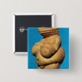 De Venus Willendorf Vierkante Button 5,1 Cm (Voorkant /achterkant)