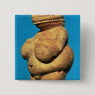 De Venus Willendorf Vierkante Button 5,1 Cm