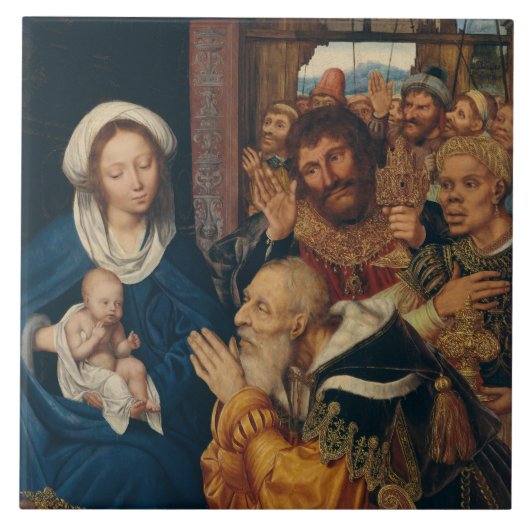 De verachting van het Magi-schilderij Tegeltje (Voorkant)