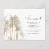 De Verandering van de Bomen van de palm van Adres Aankondigingskaart (Voorkant)