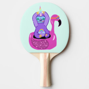 De verbazende Partij van de Pool Slothicorn! Tafeltennisbatje